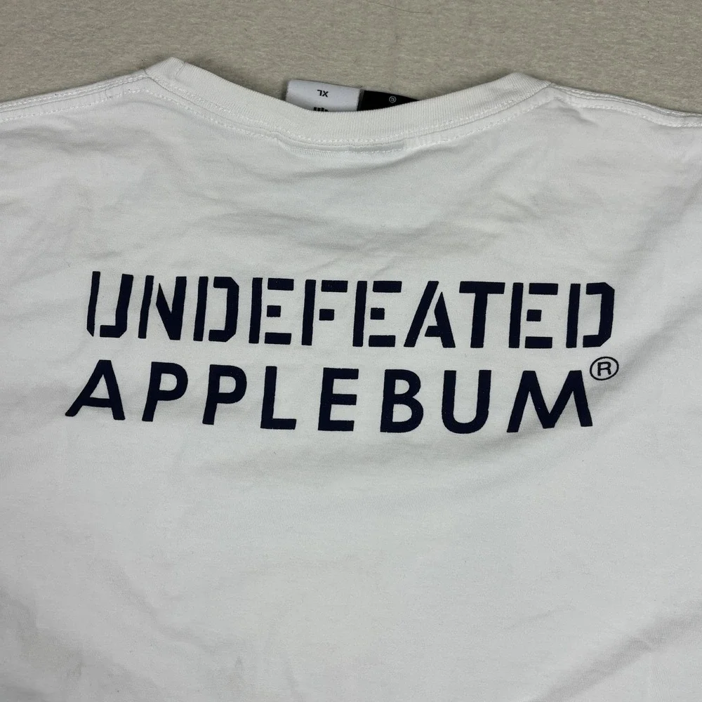 Applebum X Undefeated Shirt Mens XL White‎ Sunset Tally Graphic Tee Streetwear